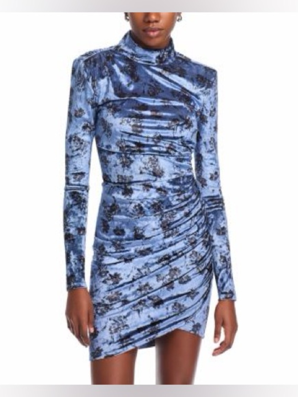 NWT Cinq a Sept Marlene Cool Carnation Velvet Mini Dress, Size